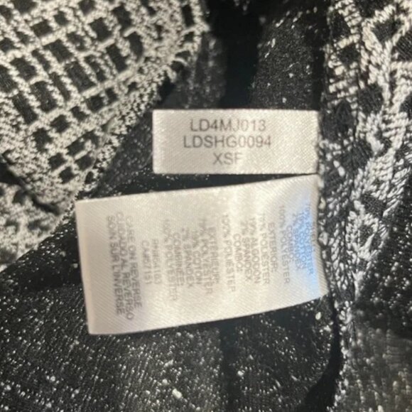 Karl Lagerfeld Jacquard Bow Neck Pearl Button Fit And Flare Dress, size 6 - Picture 5 of 16